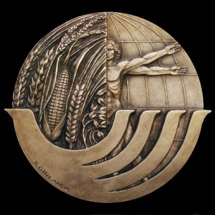 FAO - medaglia calendario 1994 - Agricoltura e sviluppo rurale sostenibili - medaglia coniata 80 mm